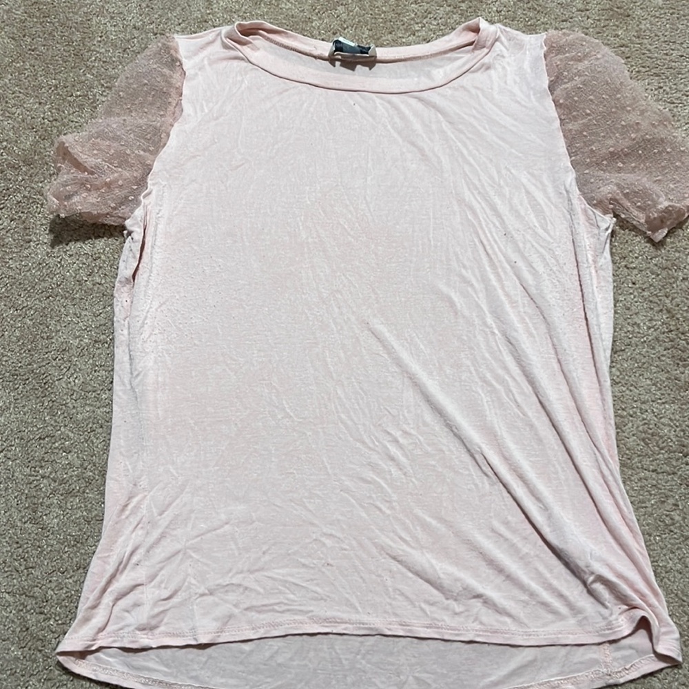 Jun & Ivy embellished cap sleeve blouse